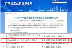 喜訊丨中譽鼎力智能服務入選2021年河南省信息消費項目！